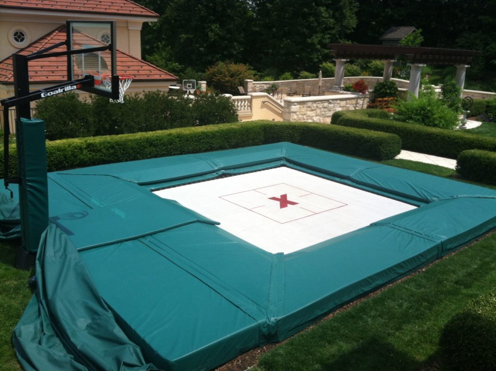 Super Quad Basketball Trampoline Court