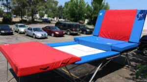 Pitch mats (extra padding) can vastly improve your trampoline experience.