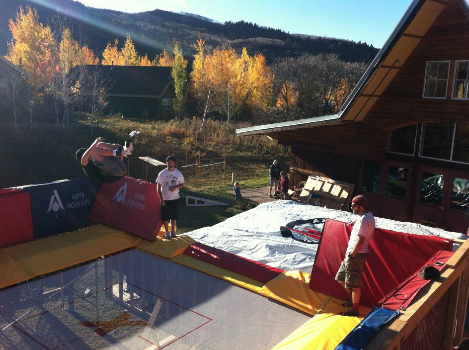 above ground super quad trampoline