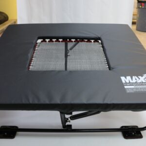 Mini-trampoline Ã˜ 113 cm avec pieds repliables et barre de support/système de tendeurs élastiques/charge max jusquà 150 kg Ampel 24 MotionXperts