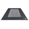 Gray on gray pads and bed with MaxAir Trampolines markings.