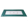 Standard white bed with MaxAir markings and medium green spring pads.