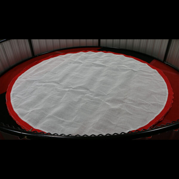 An unfolded, uninstalled Nova trampoline bed.